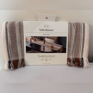 Threshold Tan and Cream Table Runner